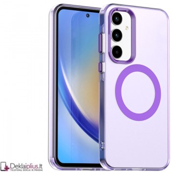 Smūgiams atsparus dėklas su magsafe - violetinis (Samsung A55 5G) Smūgiams atsparus dėklas su magsafe - violetinis (Samsung A55 5G)